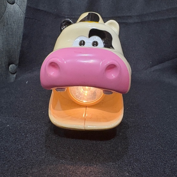 1990s Little Tikes Cow Glow & Speak Flashlight Animal Works Tested Working - Picture 1 of 6